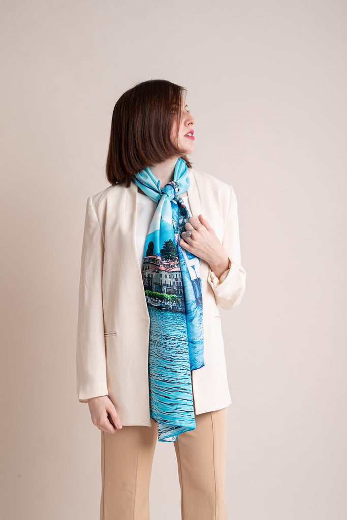 Luxury silk scarf woman accessory Aquadulza