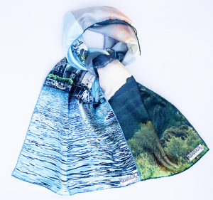 Aquadulza silk scarf Como lake fashion accessory
