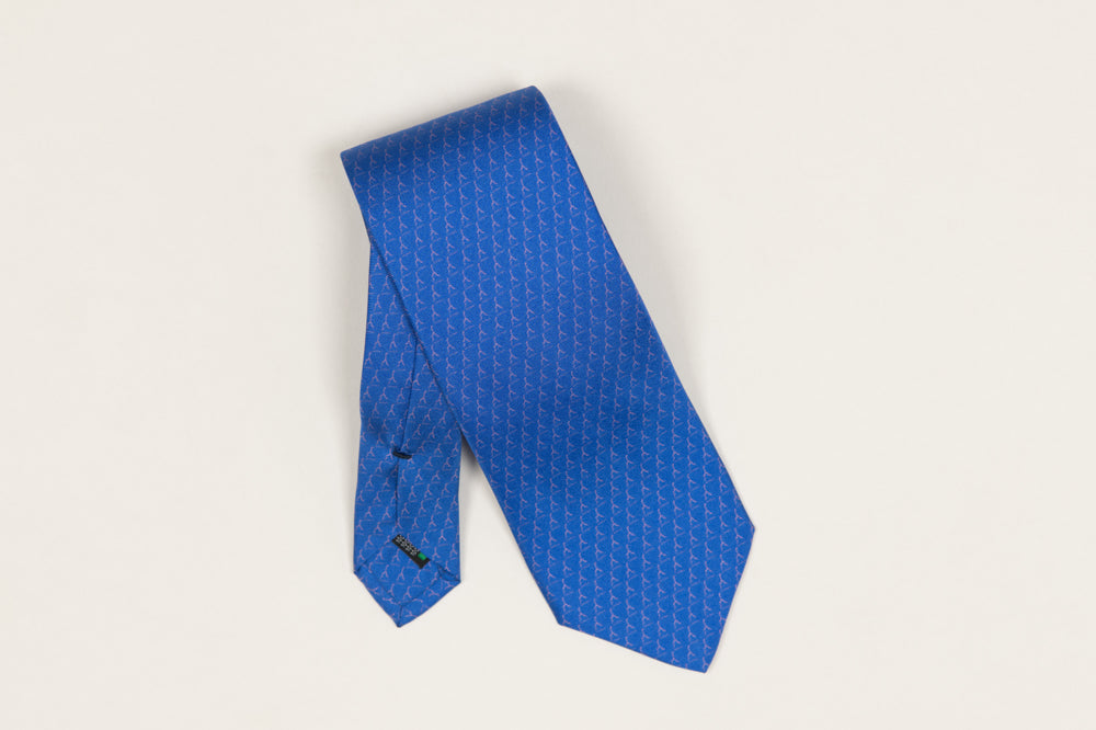 100% Silk Tie | Royal Blue Logo