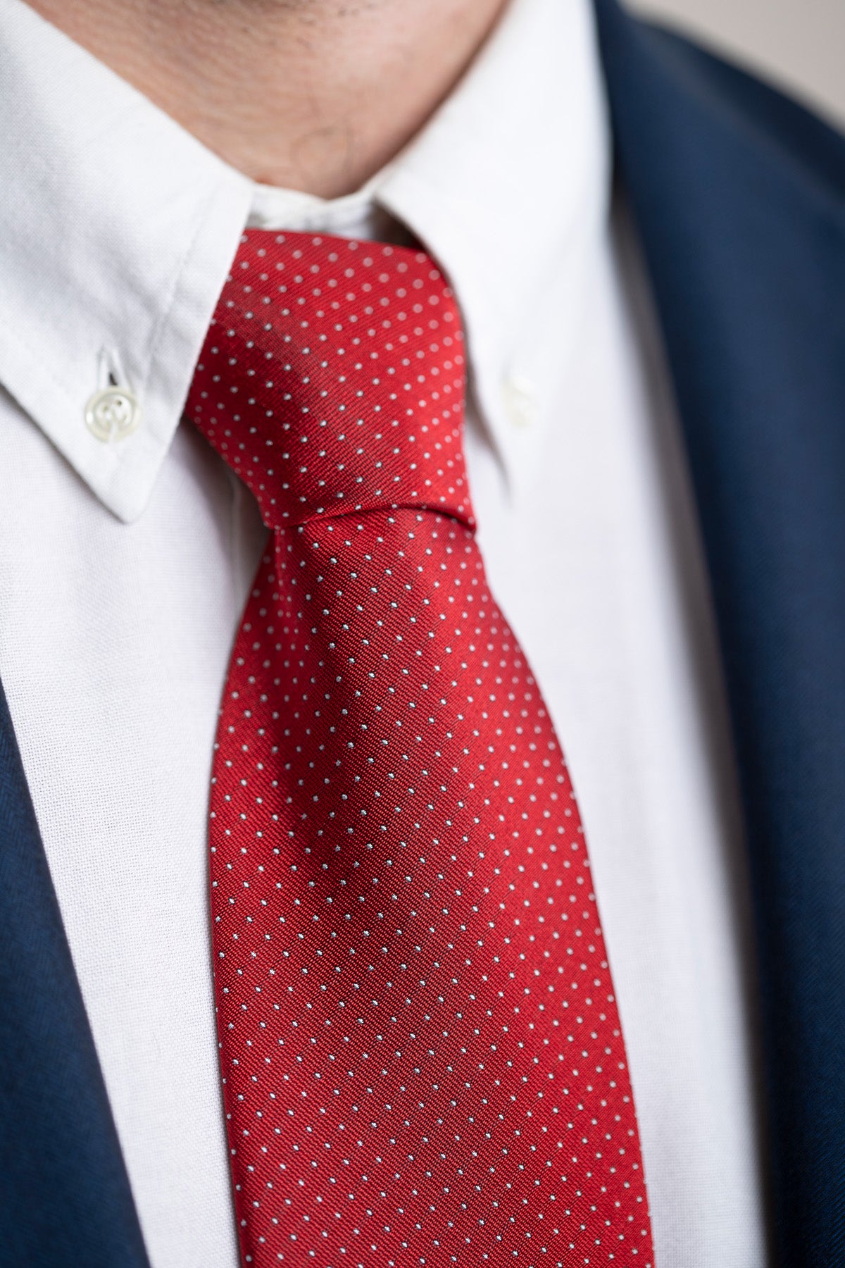 Cravatta stile jacquard seta rossa Aquadulza