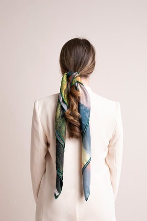 foulard ferma capelli seta elegante Aquadulza Experience