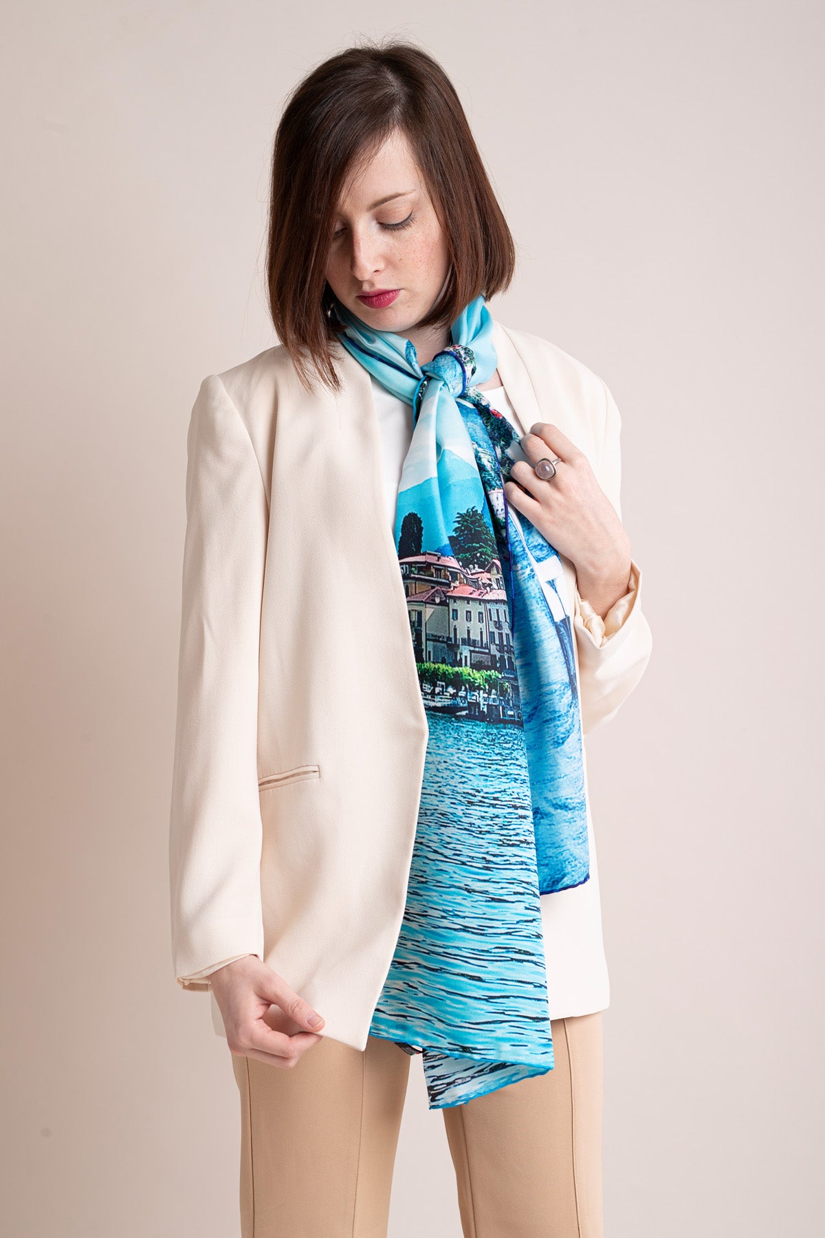 spring elegant fashion silk scarf Aquadulza Experience
