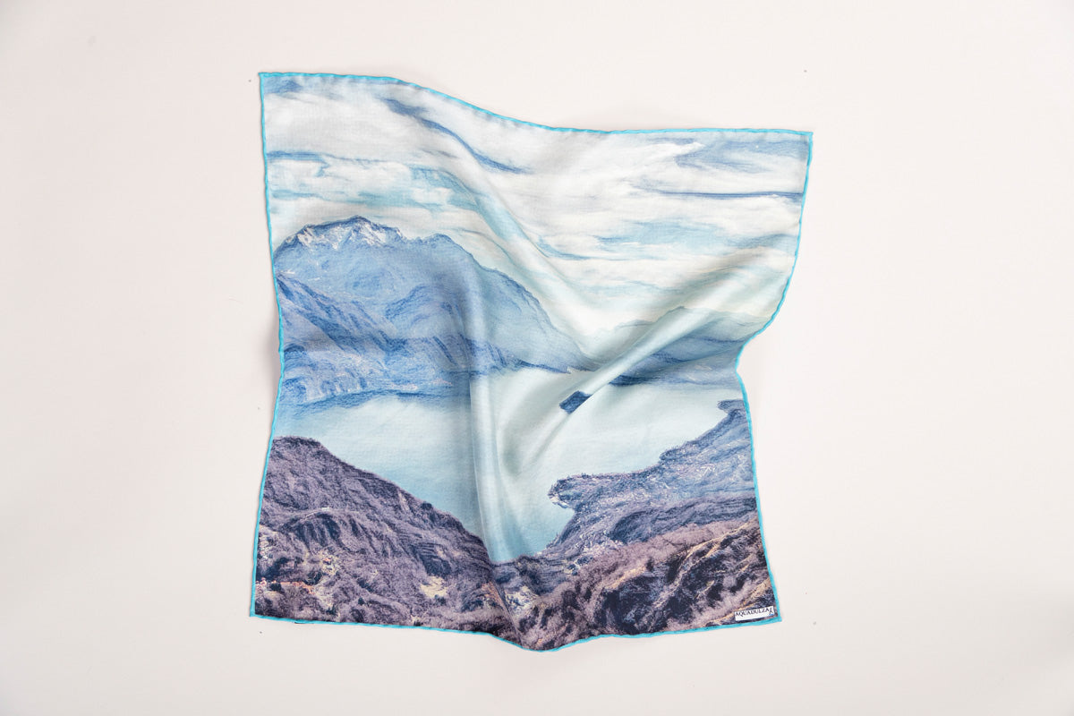 Italian fabric silk luxury handmade scarves Aquadulza